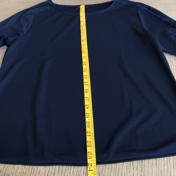 Ann Taylor Navy, 3/4-Sleeve Top SZ-S - Picture 7 of 8